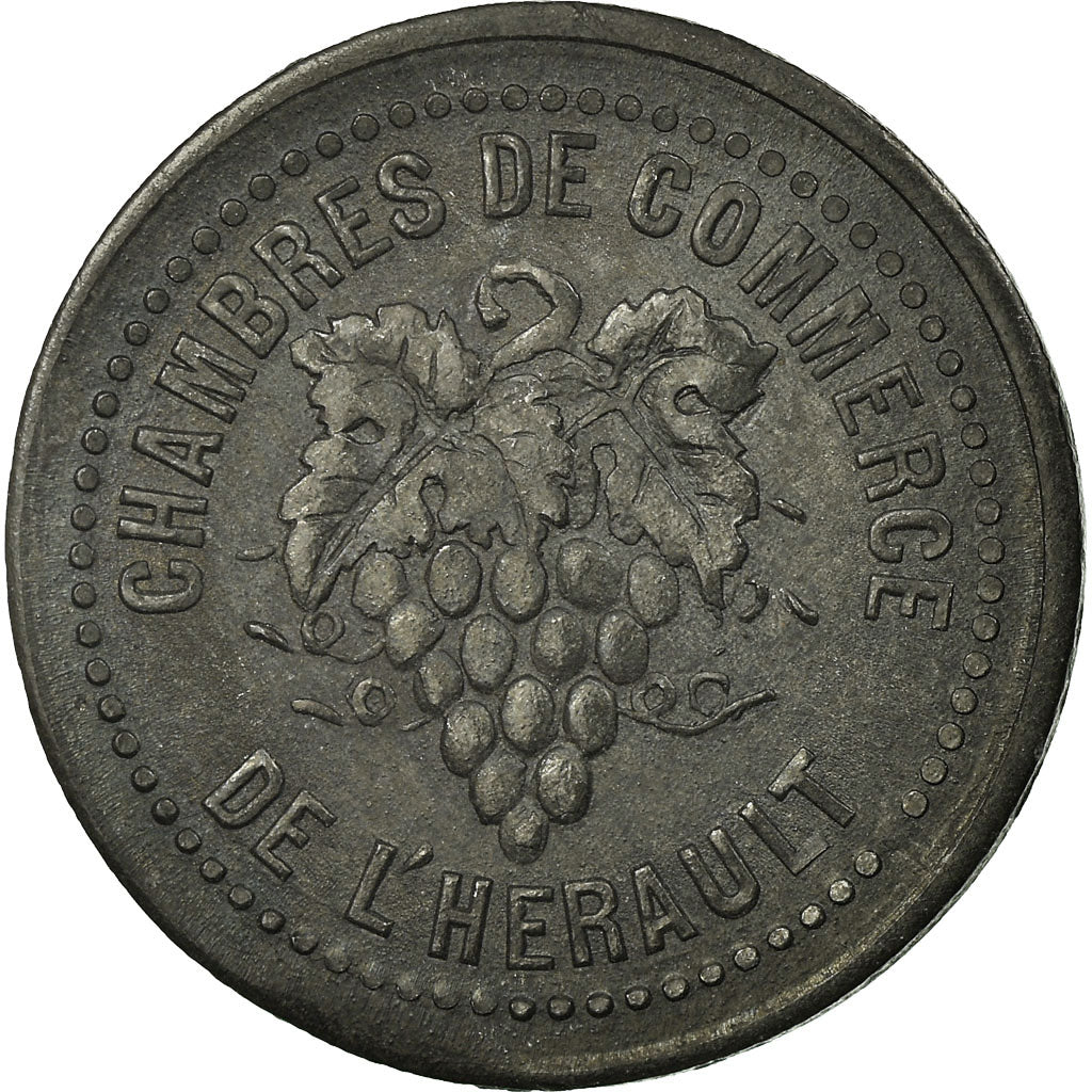 Coin, France, Chambres de Commerce de l'Hérault, 10 Centimes, AU(50-53), Zinc