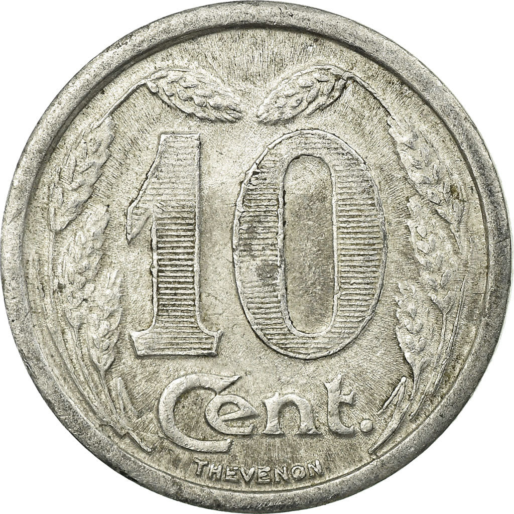 Moneta, Francia, Chambre de Commerce, Evreux, 10 Centimes, 1921, BB+, Alluminio