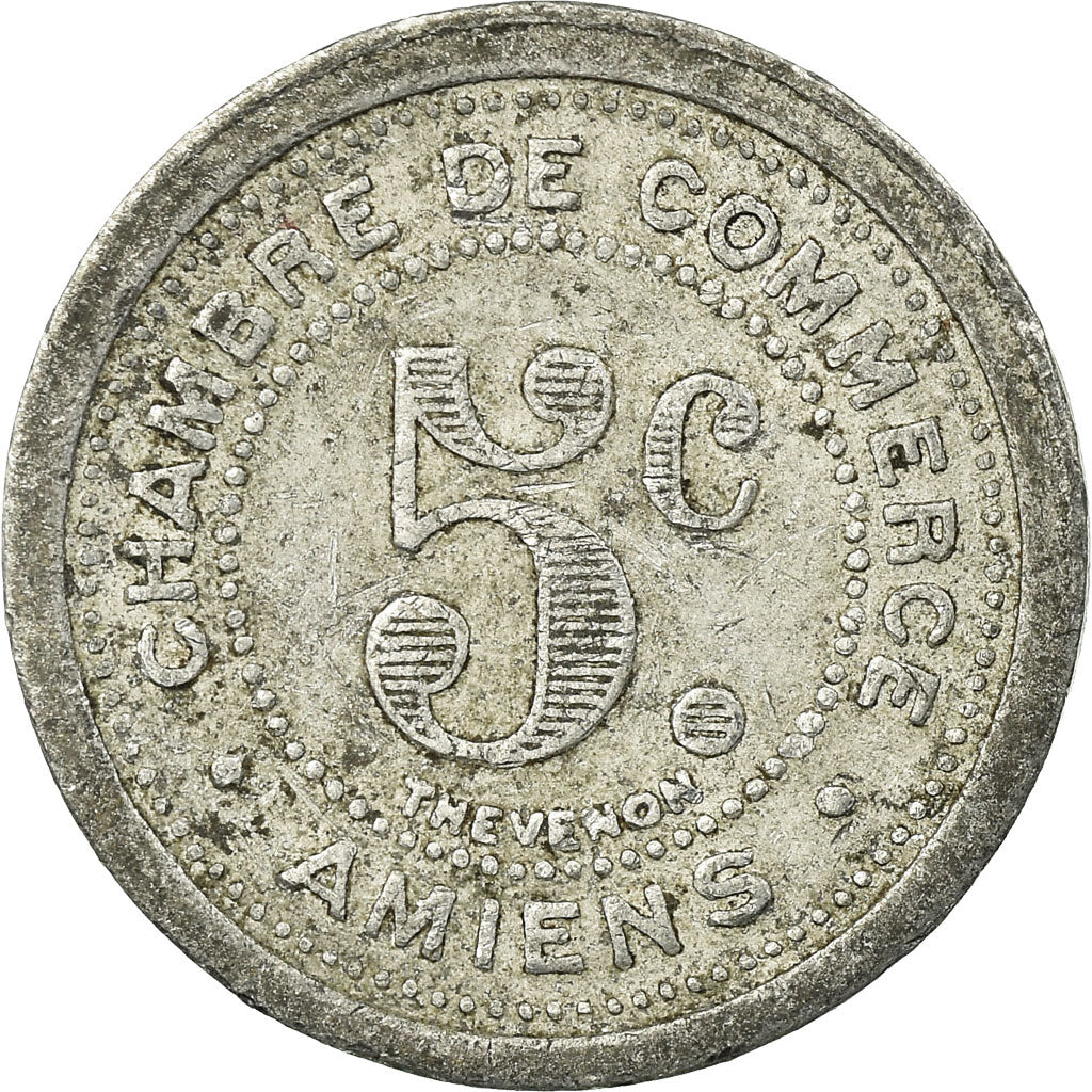 Coin, France, Chambre de Commerce, Amiens, 5 Centimes, 1922, EF(40-45)
