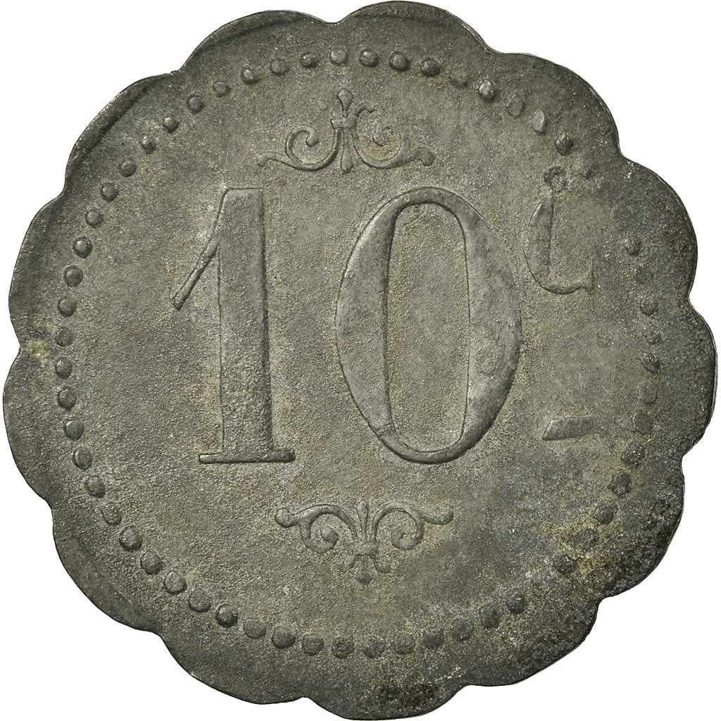 Coin, France, Restaurant Coopératif D.P.A, Castres, 10 Centimes, EF(40-45)