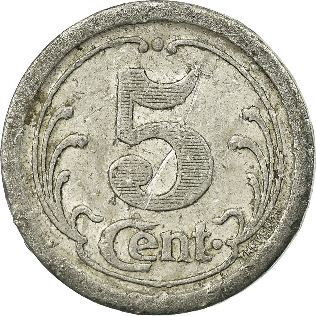 Moneta, Francia, Union Commerciale, Ham, 5 Centimes, 1922, BB, Alluminio