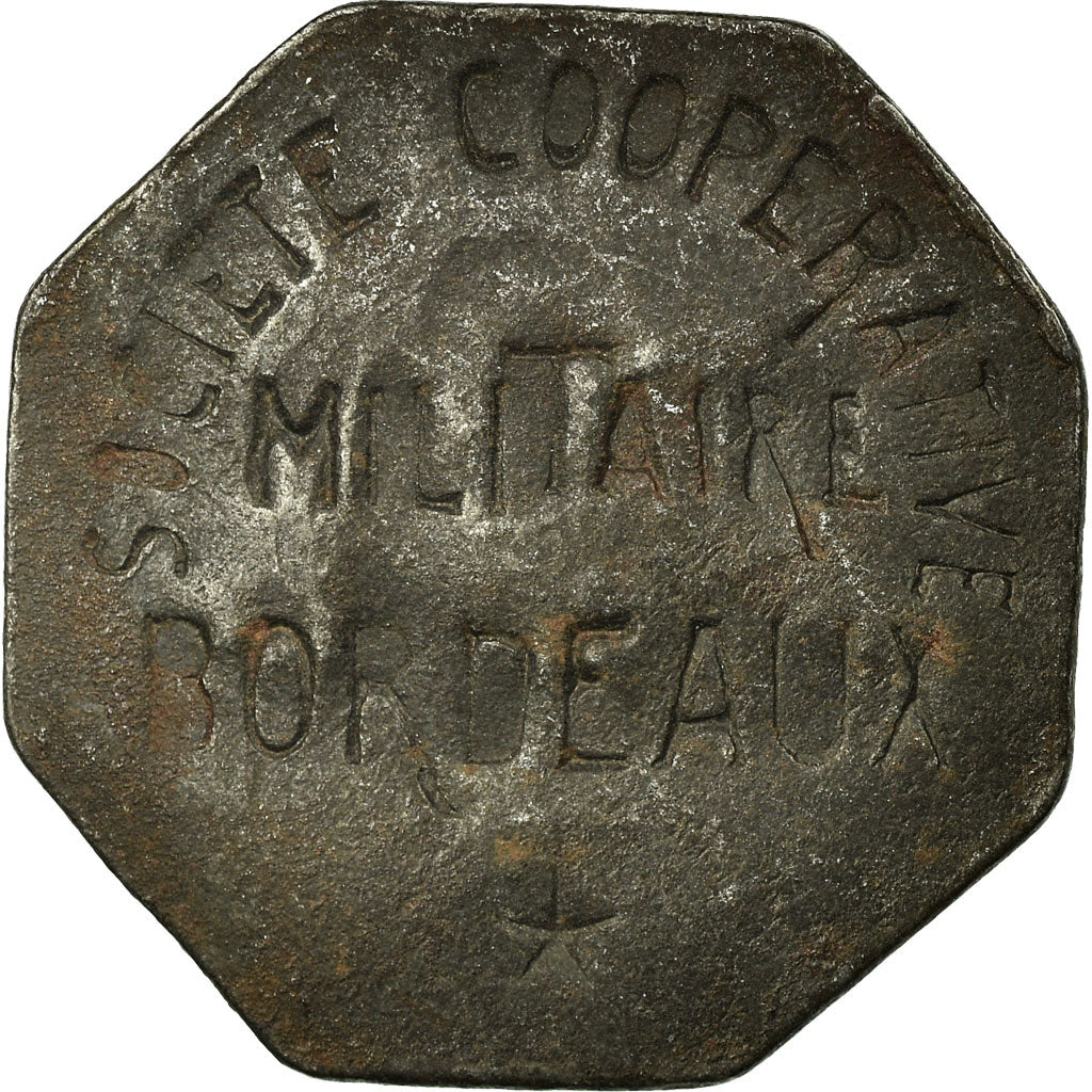 Moneda, Francia, Société Coopérative Militaire, Bordeaux, 10 Centimes, MBC