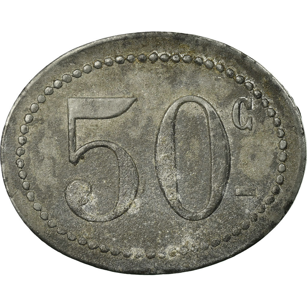 Münze, Frankreich, Cantine THIERRY Frères, Boulogne-sur-Mer, 50 Centimes, SS