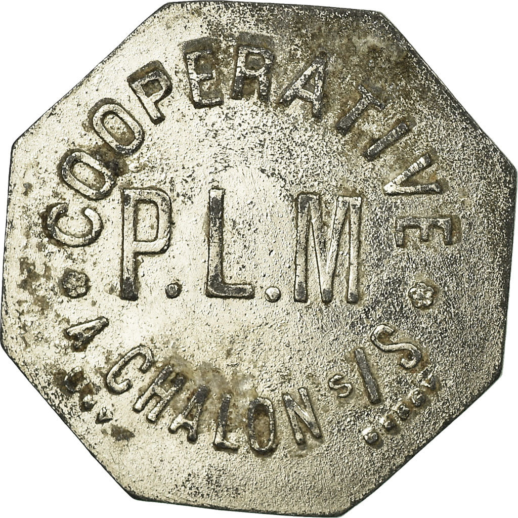 Coin, France, Coopérative P.L.M, Chalon-sur-Saône, 50 Centimes, EF(40-45)