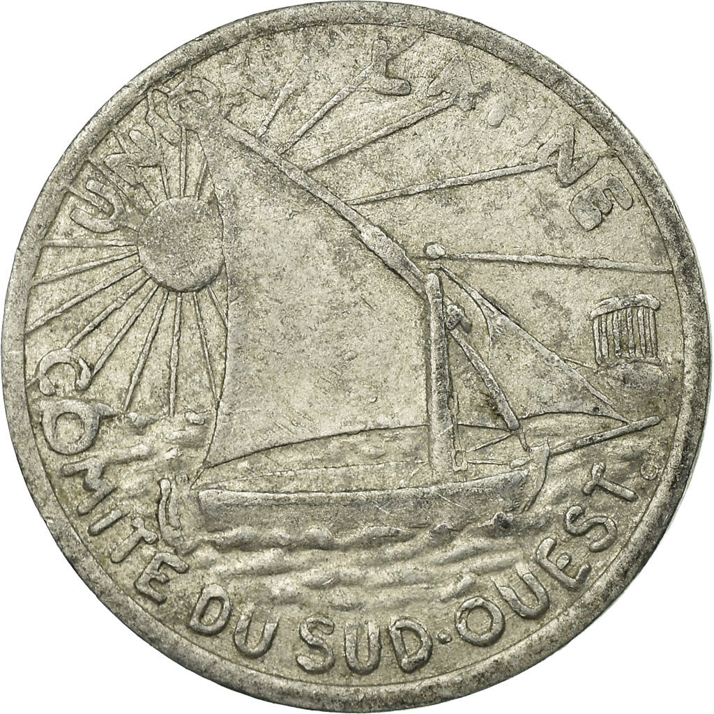 Moneta, Francja, Union Latine, Comité du Sud-Ouest, Toulouse, 10 Centimes