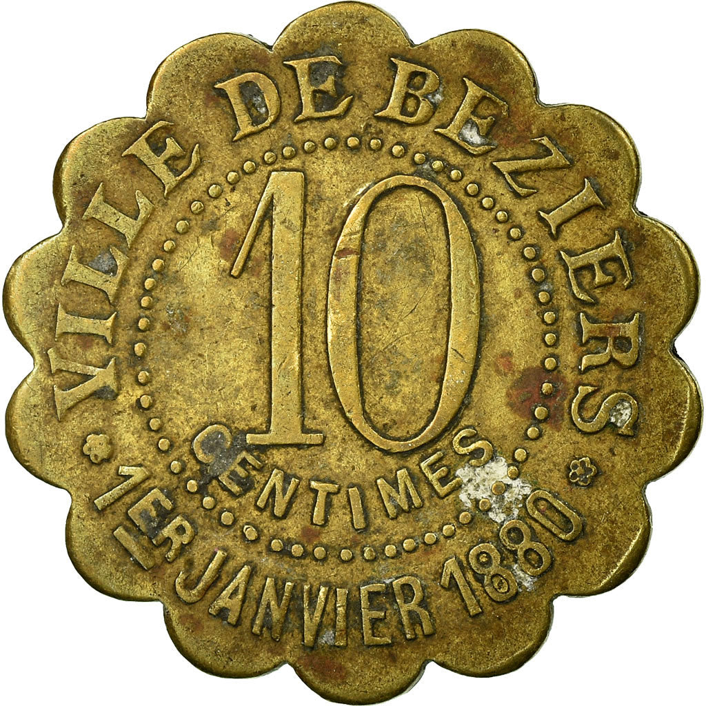 Munten, Frankrijk, Ville de Béziers, La Fraternelle, Béziers, 10 Centimes, ZF