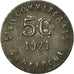 Coin, France, Société des Commerçants, Dunkerque, 5 Centimes, 1921