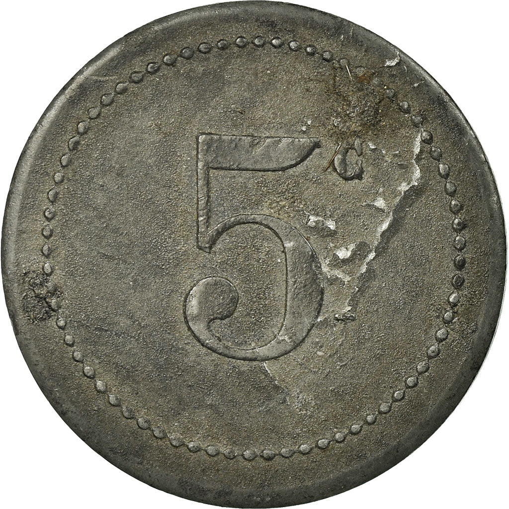 Moneta, Francia, Cantine THIERRY Frères, Boulogne-sur-Mer, 5 Centimes, BB