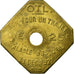 Coin, France, Omnibus Tramways de Lyon, Lyon, 25 Centimes, 1921, AU(55-58)