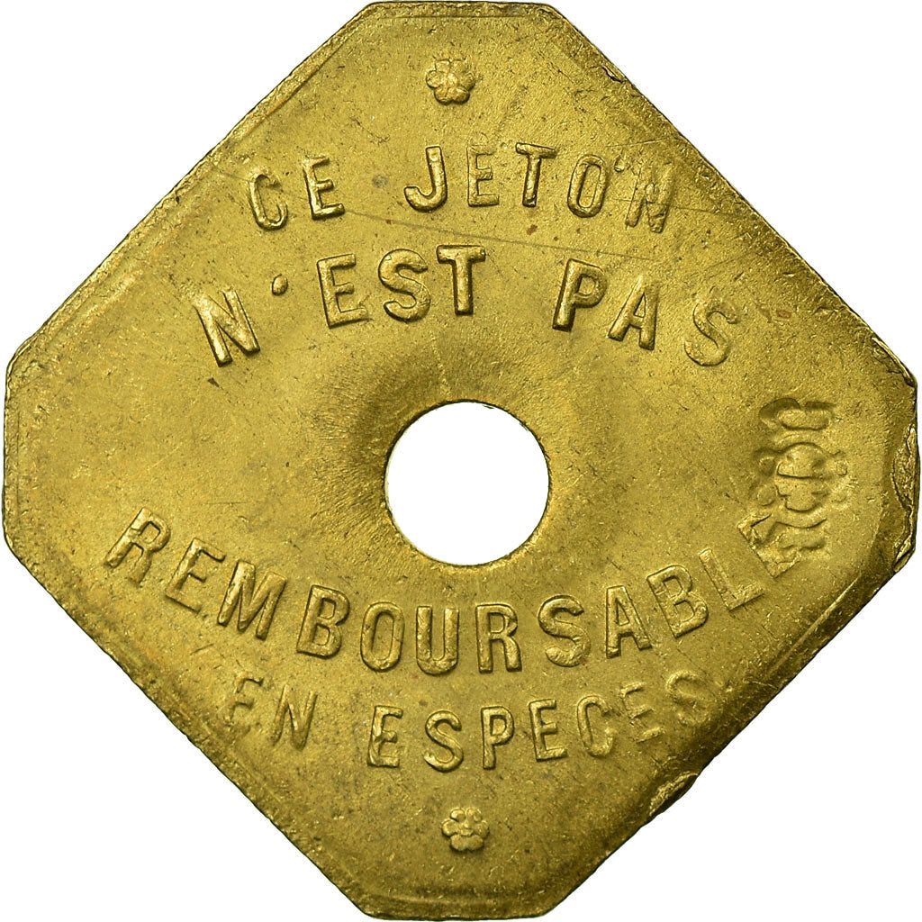 Coin, France, Omnibus Tramways de Lyon, Lyon, 25 Centimes, 1921, AU(55-58)
