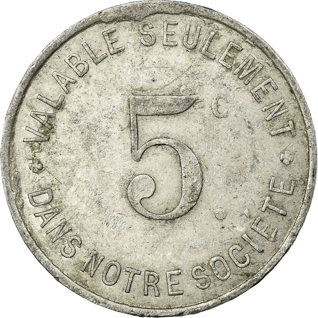 Coin, France, Soc. Coop. des Usines Renault, Boulogne-Billancourt, 5 Centimes