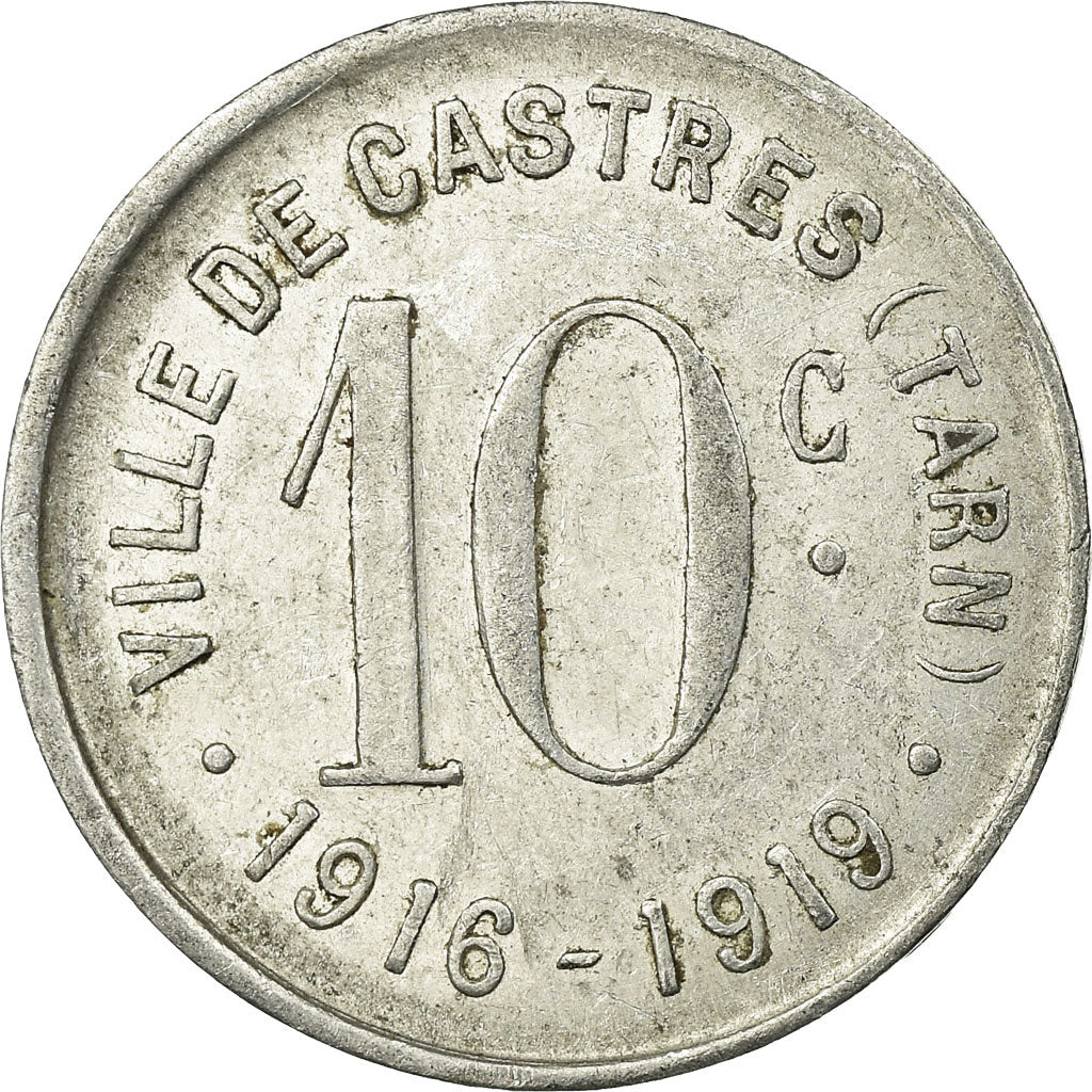 Munten, Frankrijk, Ville de Castres, Castres, 10 Centimes, 1916-1919, ZF