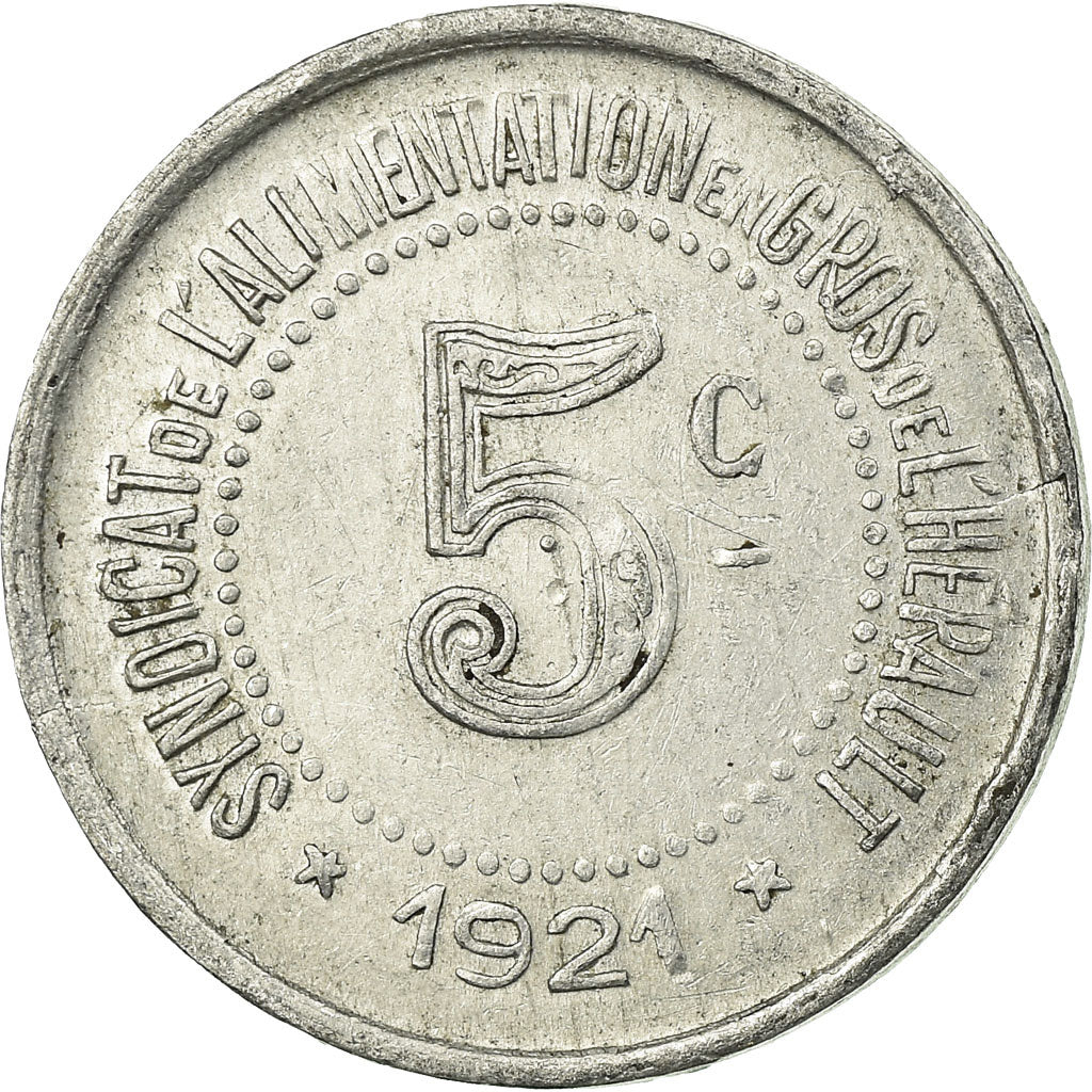 Coin, France, Syndicat de l'Alimentation en gros de l'Hérault, 5 Centimes