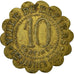 Moneda, Francia, Ville de Béziers, La Fraternelle, Béziers, 10 Centimes, MBC