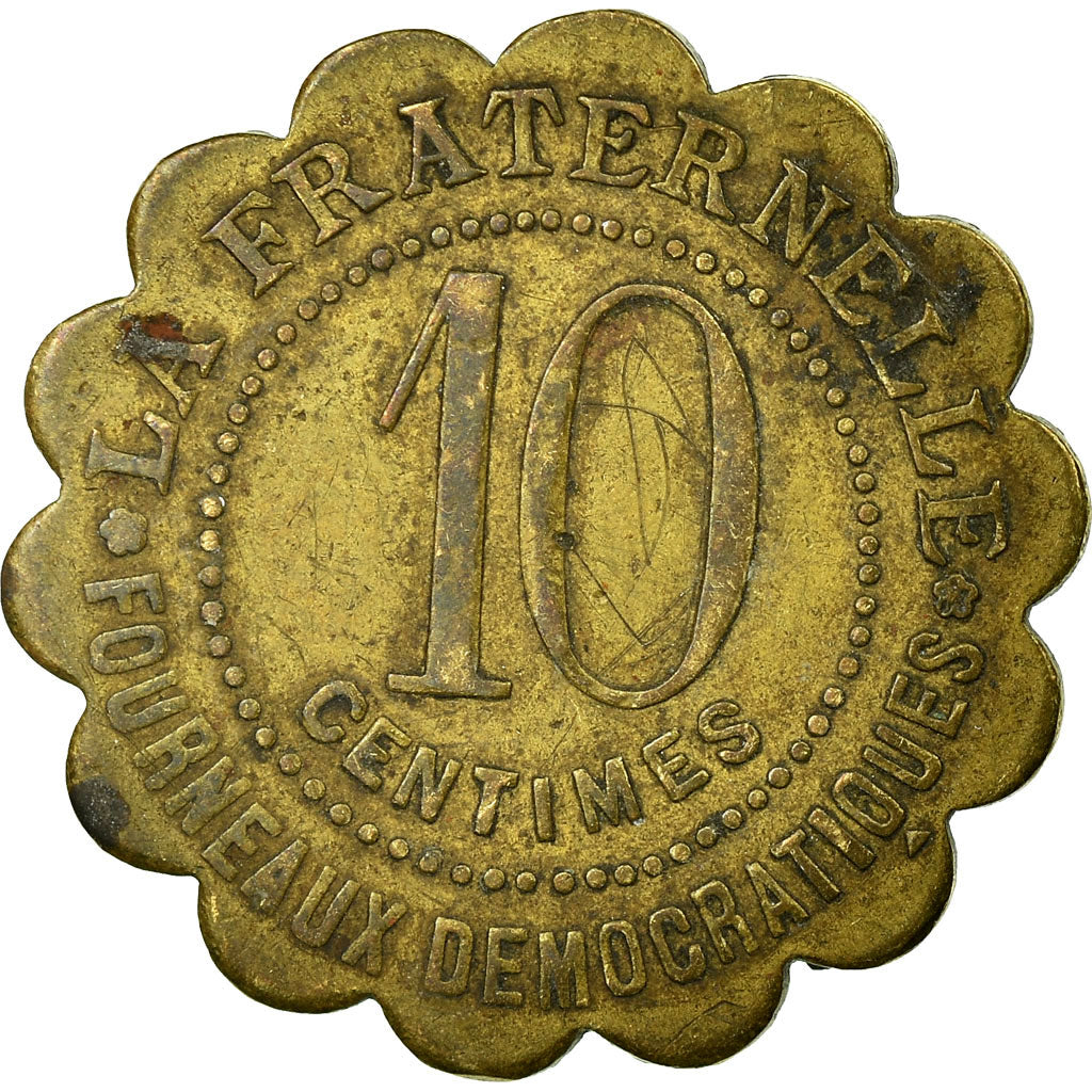 Moneda, Francia, Ville de Béziers, La Fraternelle, Béziers, 10 Centimes, MBC
