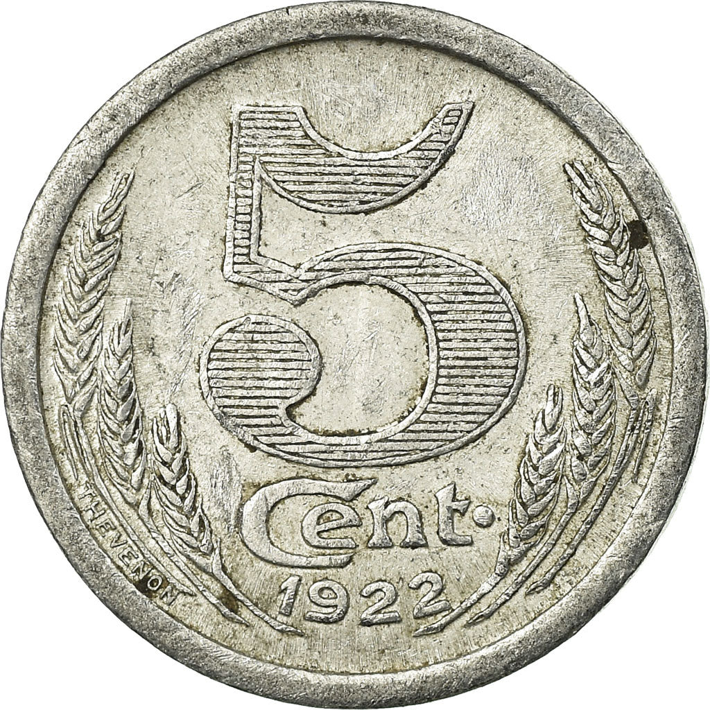 Moneda, Francia, Chambre de Commerce d'Eure-et-Loire, 5 Centimes, 1922, MBC