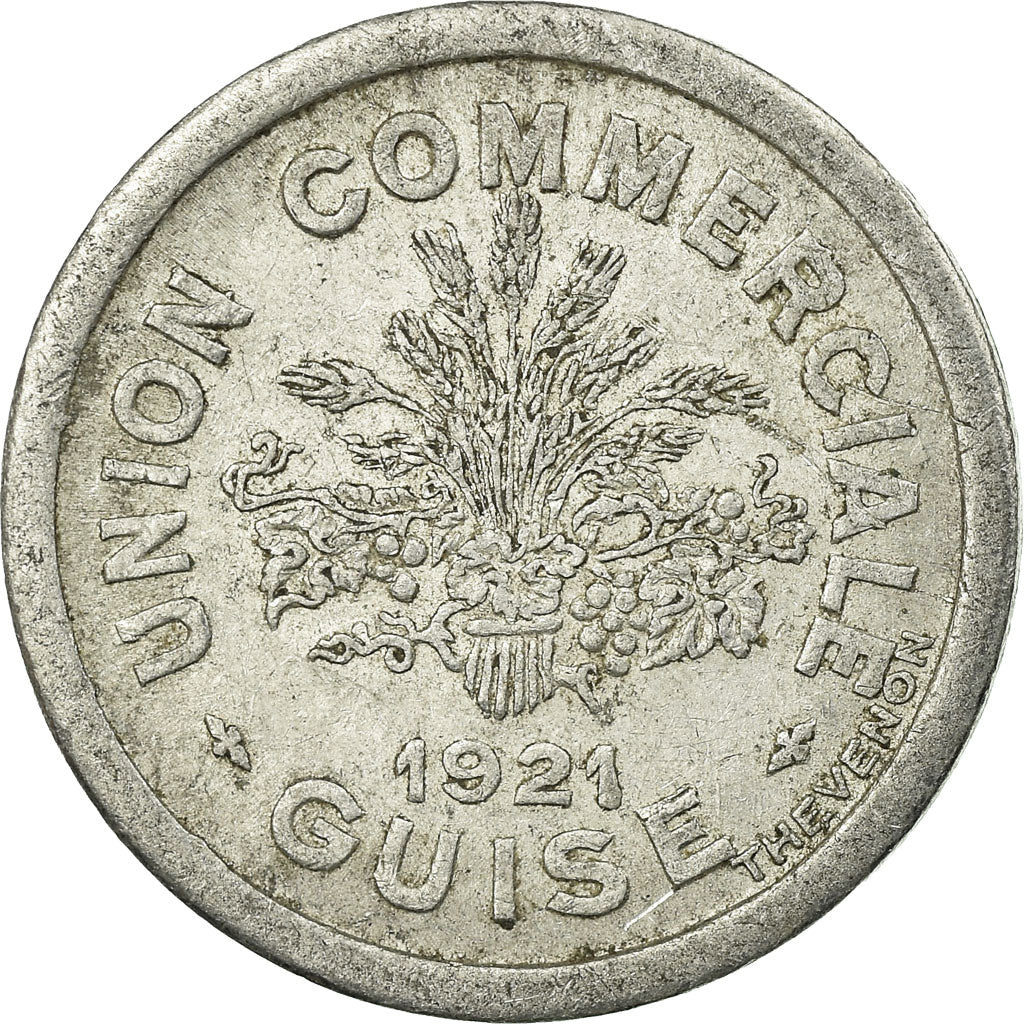 Moneta, Francja, Union Commerciale, Guise, 10 Centimes, 1921, EF(40-45)