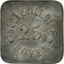 Coin, France, Bellevilloise Boyer, Paris, 25 Centimes, EF(40-45), Zinc
