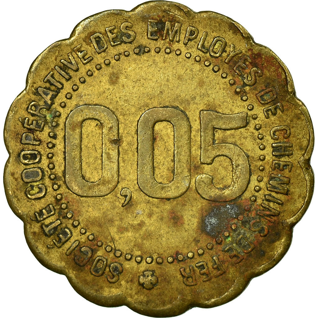 Moneta, Francia, Soc. Coop. des Employés de Chemin de Fer, Vesoul, 0.05 Franc