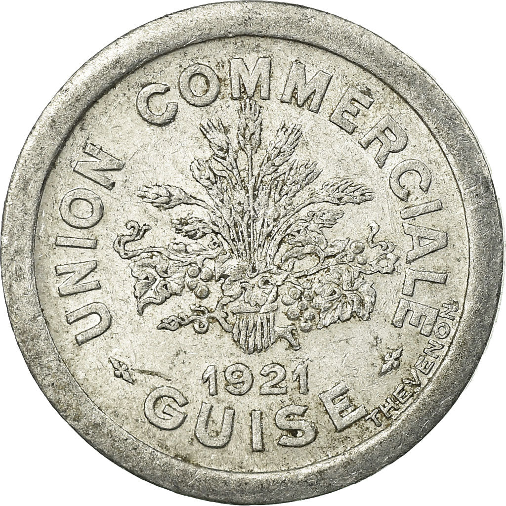 Moneta, Francia, Union Commerciale, Guise, 5 Centimes, 1921, BB, Alluminio