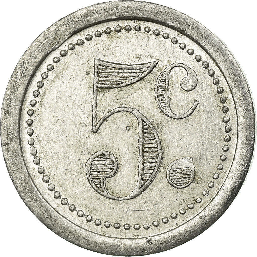 Moneta, Francia, Union Commerciale, Guise, 5 Centimes, 1921, BB, Alluminio