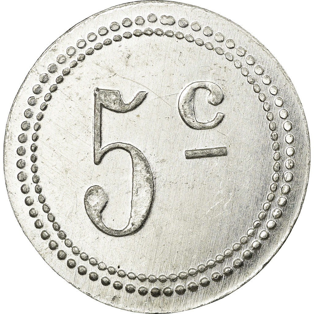 Coin, France, E. M. C. M, Saint-Hippolyte-du-Fort, 5 Centimes, AU(55-58)