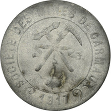 Moneda, Francia, Société des Mines, Carmaux, 10 Centimes, 1917, BC+, Cinc