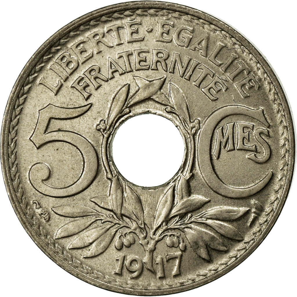 Coin, France, Dupuis, 5 Centimes, 1917, Paris, MS(60-62), Bronze, KM:842