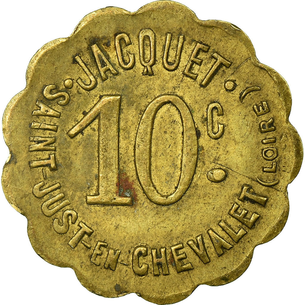 Moneta, Francia, Jacquet (boulanger), Saint-Just-en-Chevalet, 10 Centimes, BB
