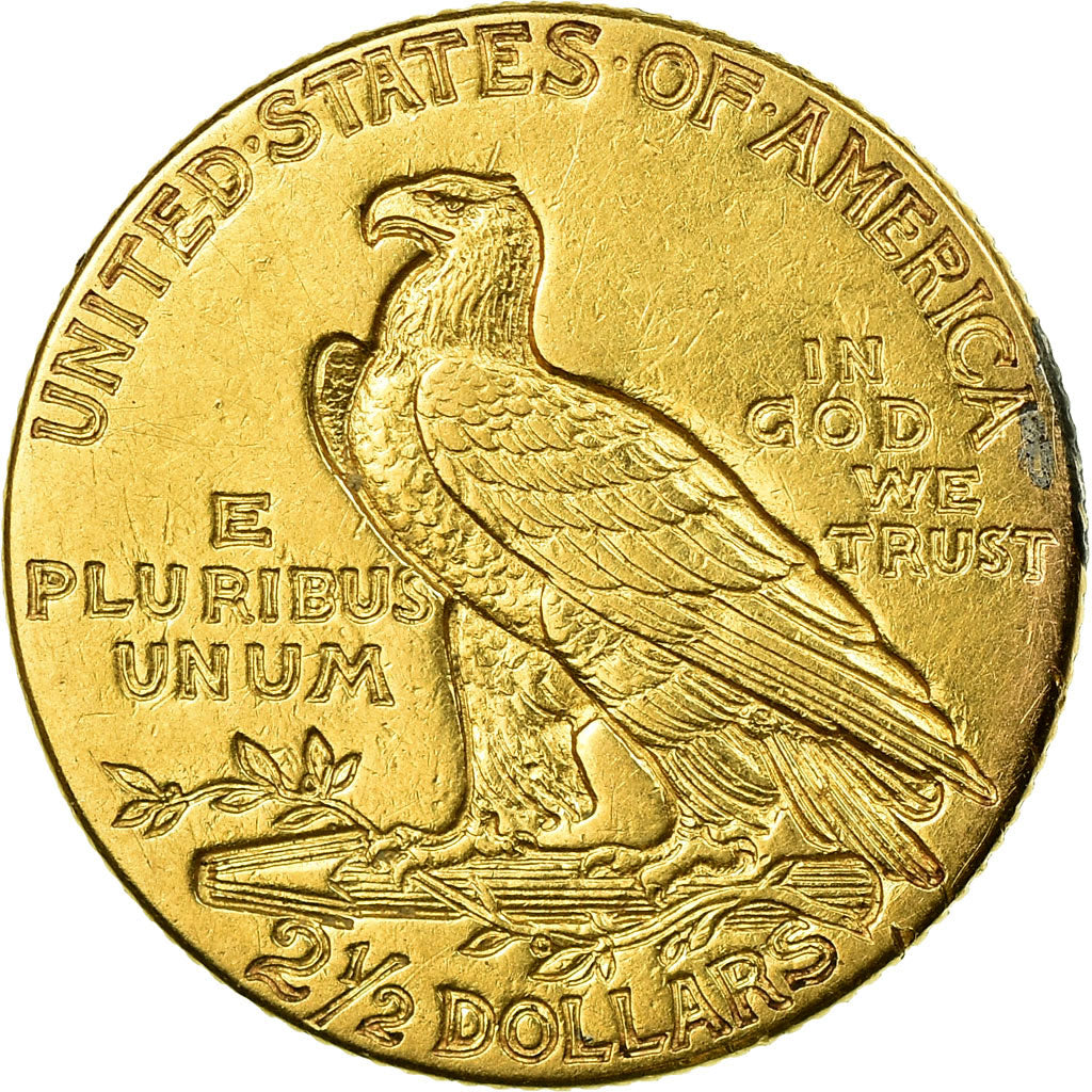 Moeda, Estados Unidos da América, Indian Head, $2.50, Quarter Eagle, 1912