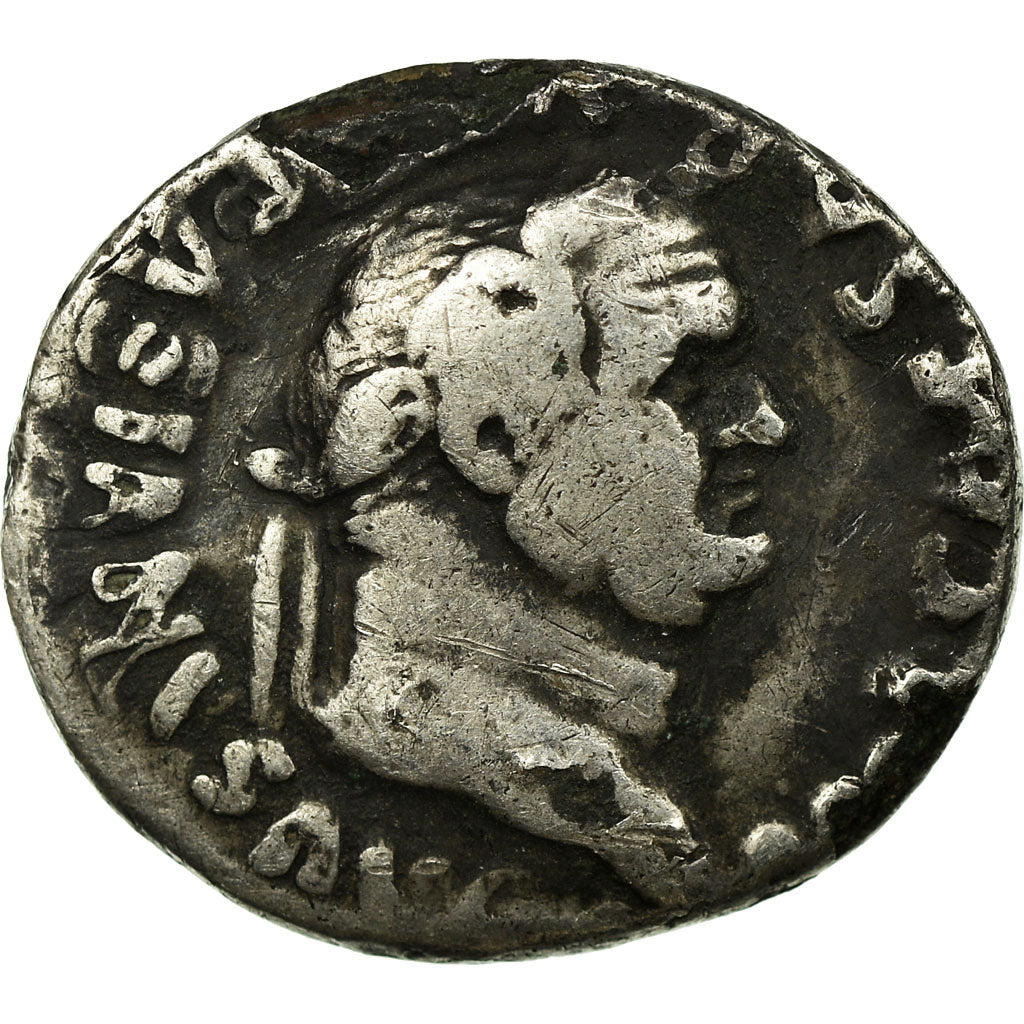 Monnaie, Vespasien, Denier, AD 74, Rome, Fourrée, TB, Argent, RIC:702