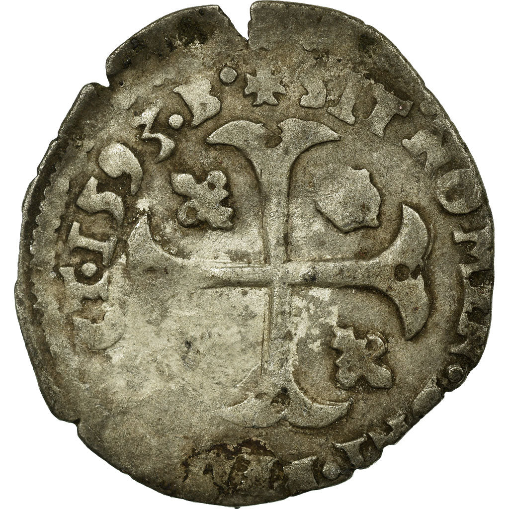 Coin, France, Henri IV, Douzain, 1593, Montpellier, VF(20-25), Billon