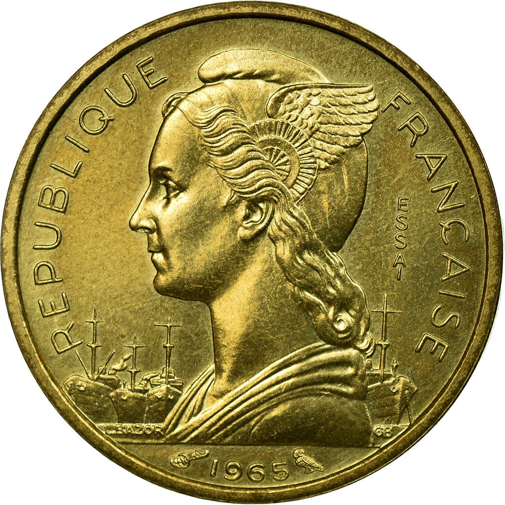 Coin, French Somaliland, 10 Francs, 1965, Paris, ESSAI, MS(65-70)
