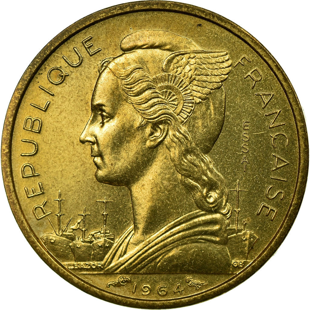Coin, Comoros, 10 Francs, 1964, Paris, ESSAI, MS(65-70)