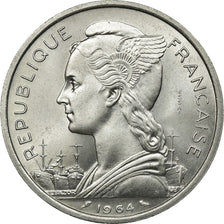 Coin, Comoros, 5 Francs, 1964, Paris, ESSAI, MS(65-70), Aluminum, KM:E3