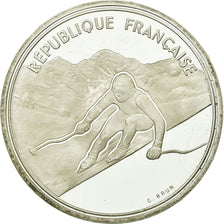 Coin, France, Alpine skiing, 100 Francs, 1989, Albertville 92, MS(60-62)