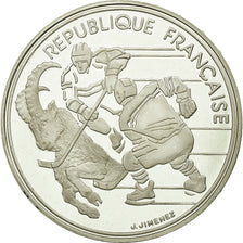 Moneta, Francja, Hockey players, 100 Francs, 1991, Albertville 92, MS(63)