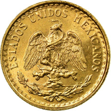 Coin, Mexico, 2 Pesos, 1945, Mexico City, MS(64), Gold, KM:461