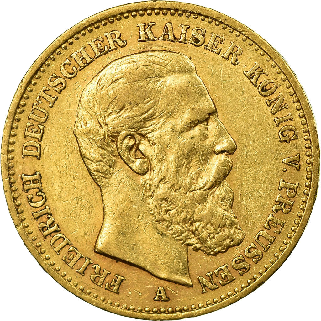 Coin, German States, PRUSSIA, Friedrich III, 20 Mark, 1888, Berlin, EF(40-45)
