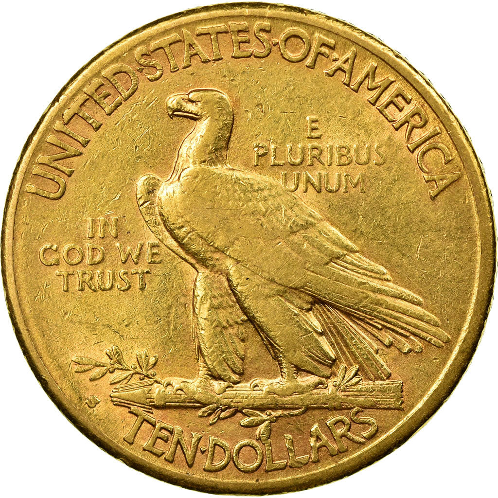 Moneda, Estados Unidos, Indian Head, $10, Eagle, 1910, San Francisco, MBC, Oro