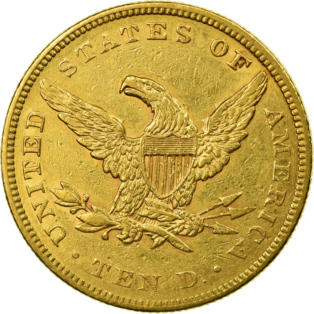 Moeda, Estados Unidos da América, Coronet Head, $10, Eagle, 1861, Philadelphia