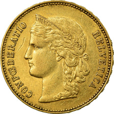 Moneda, Suiza, 20 Francs, 1896, Bern, MBC, Oro, KM:31.3