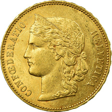 Moneda, Suiza, 20 Francs, 1892, Bern, EBC+, Oro, KM:31.3