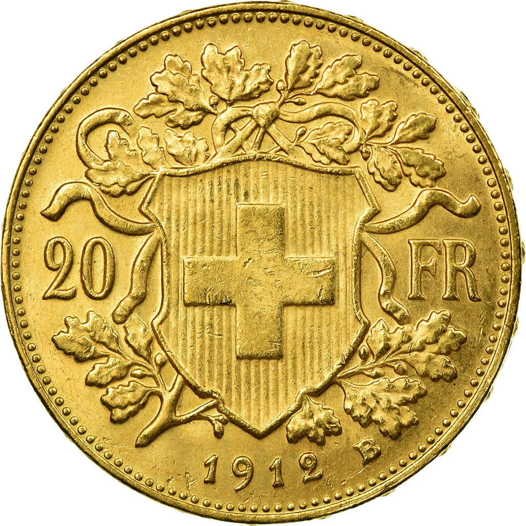 Moneda, Suiza, 20 Francs, 1912, Bern, SC, Oro, KM:35.1