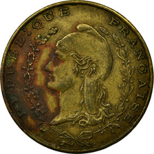 Coin, France, Chambre de Commerce, Bône, 1 Franc, EF(40-45), Brass, Elie:15.3