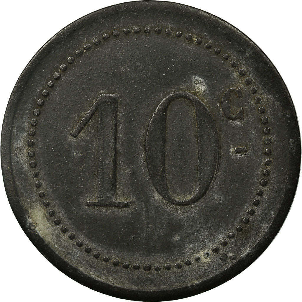 Coin, France, A l'Aiglon, Narbonne, 10 Centimes, 1917, EF(40-45), Zinc