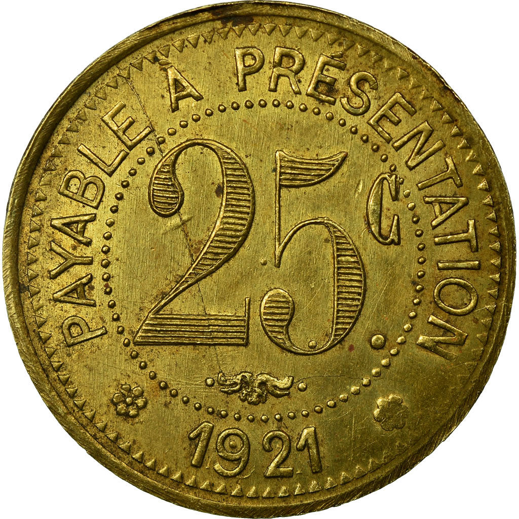 Münze, Frankreich, Etablissements OSSART, Montpellier, 25 Centimes, 1921, VZ