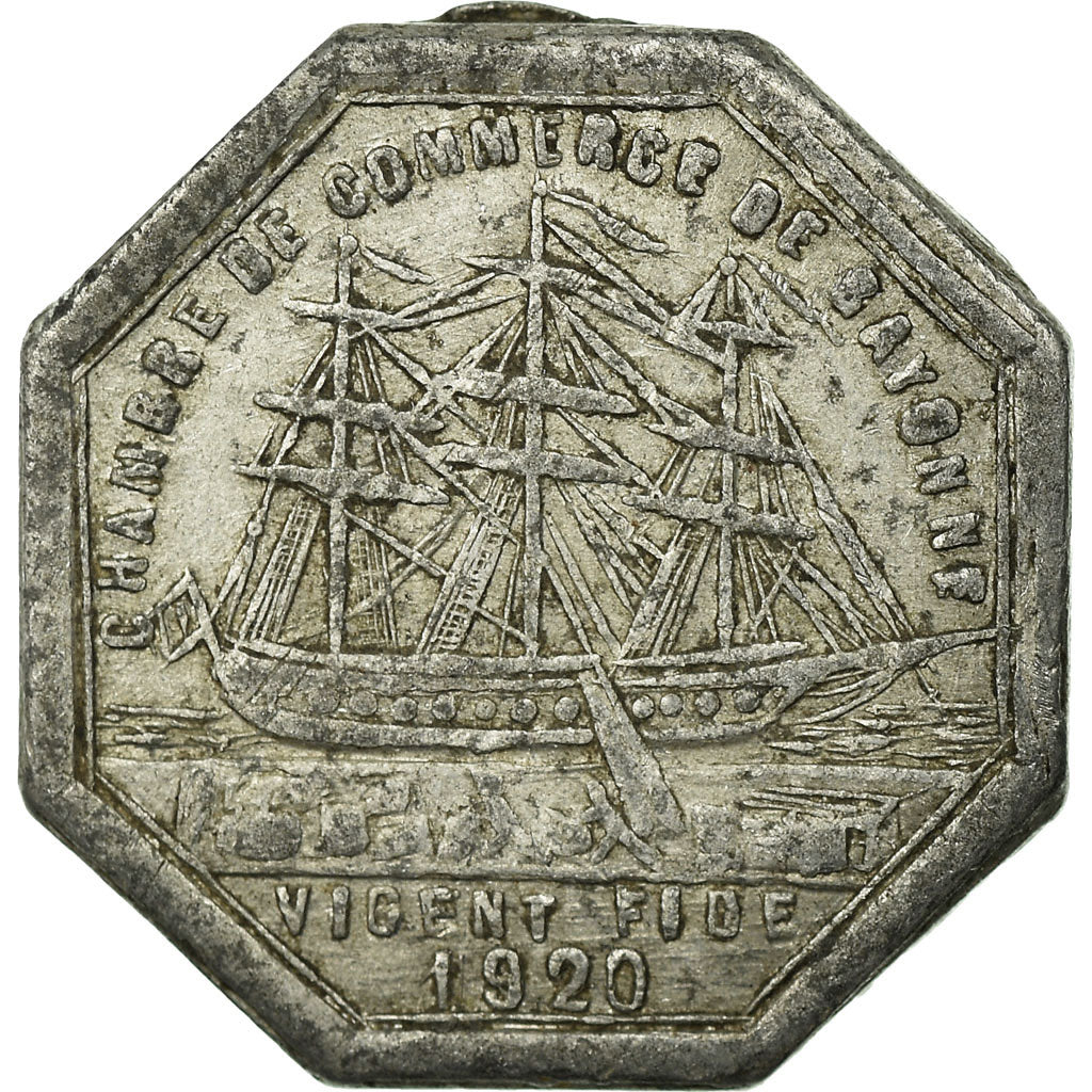 Monnaie, France, Chambre de Commerce, Bayonne, 10 Centimes, 1920, TTB