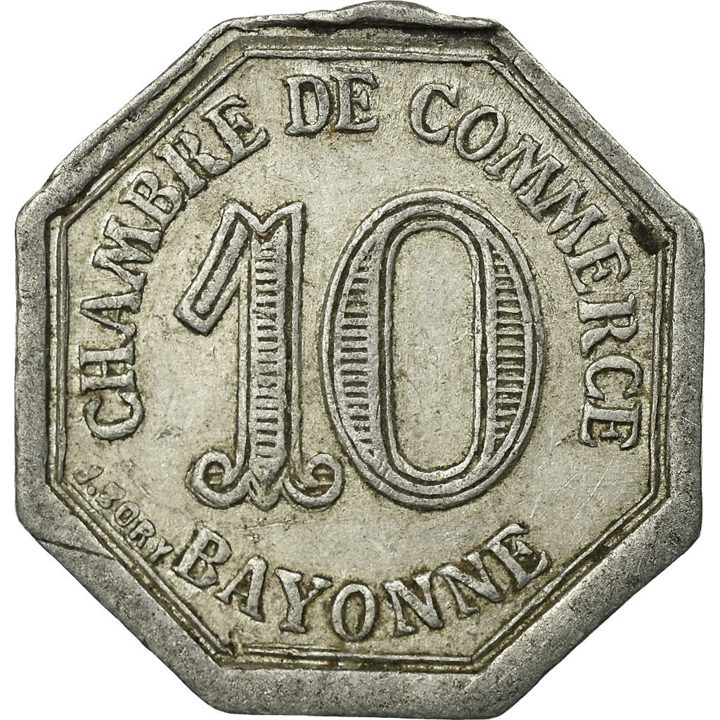 Monnaie, France, Chambre de Commerce, Bayonne, 10 Centimes, 1920, TTB