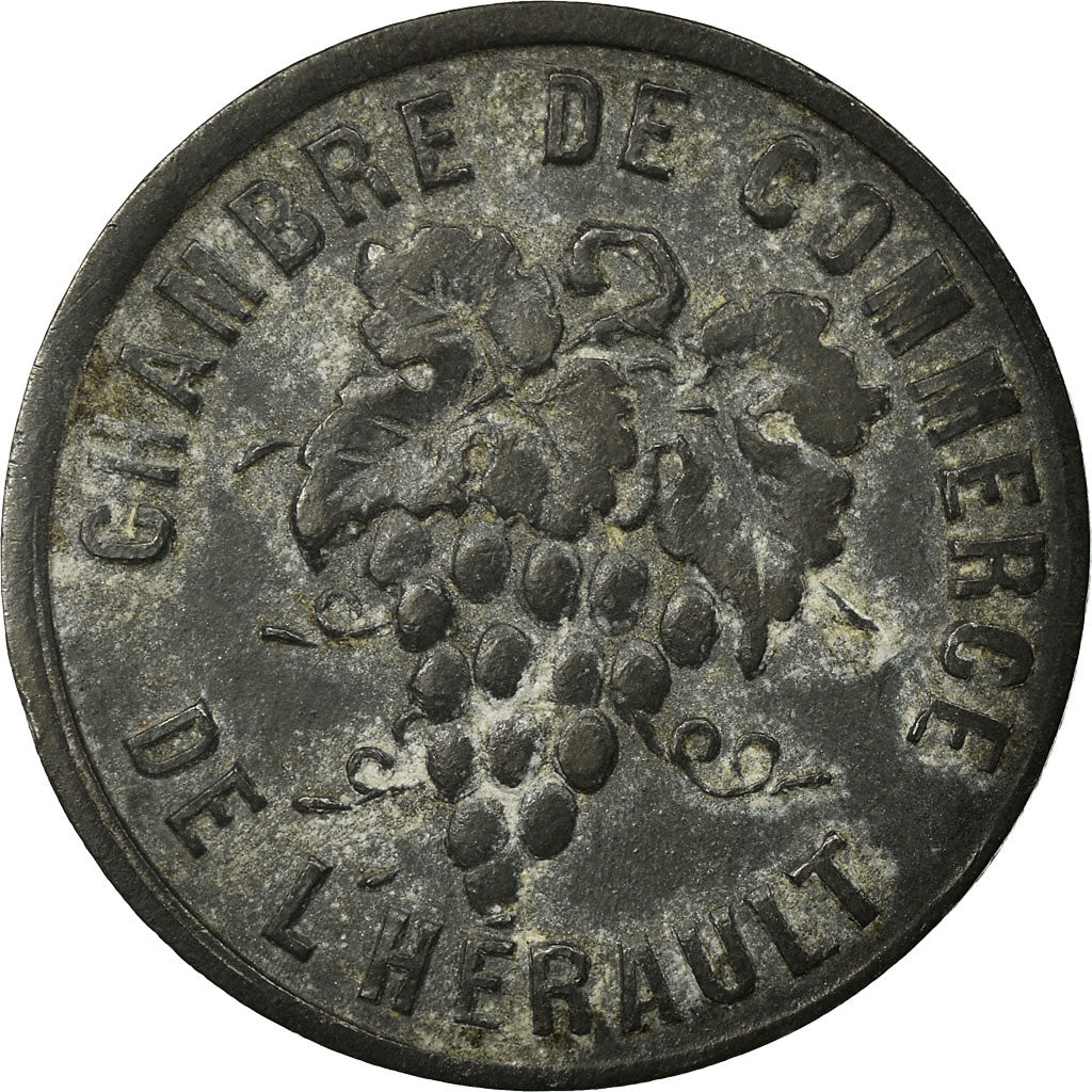 Moneta, Francja, Chambre de Commerce de l'Hérault, 5 Centimes, Undated